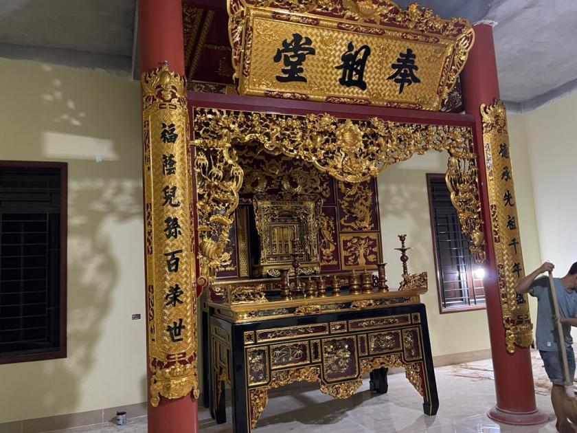 Cửa Võng Rồng Phượng Gỗ Mít